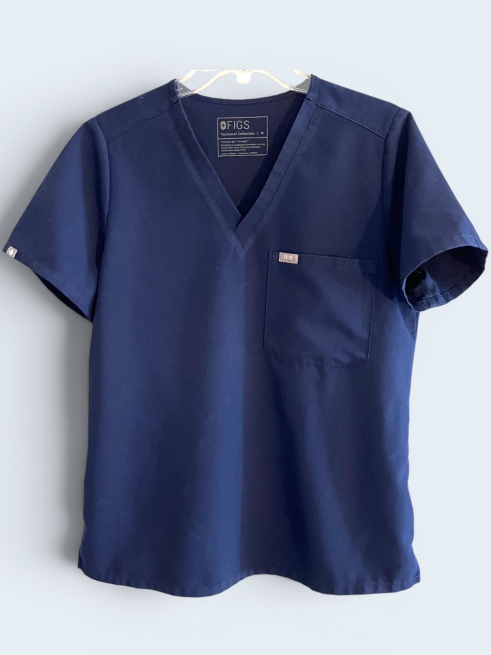 Figs Navy Catarina Scrub Top Size Medium